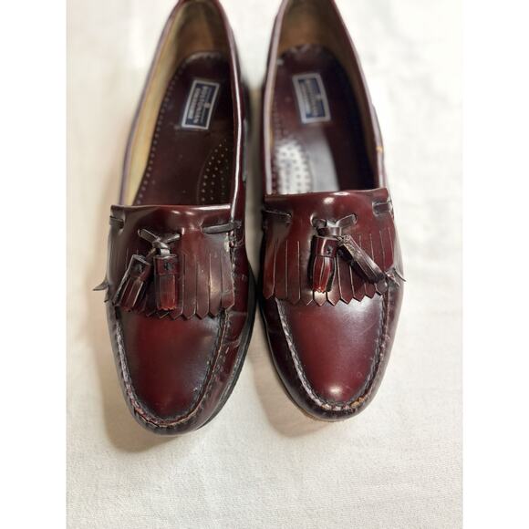 VTG Bostonian Heritage Tassel Loafers Men’s 9.5 /10 Leather Sole Burgundy USA main image 6